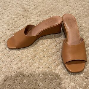 Maxwell leather wedges